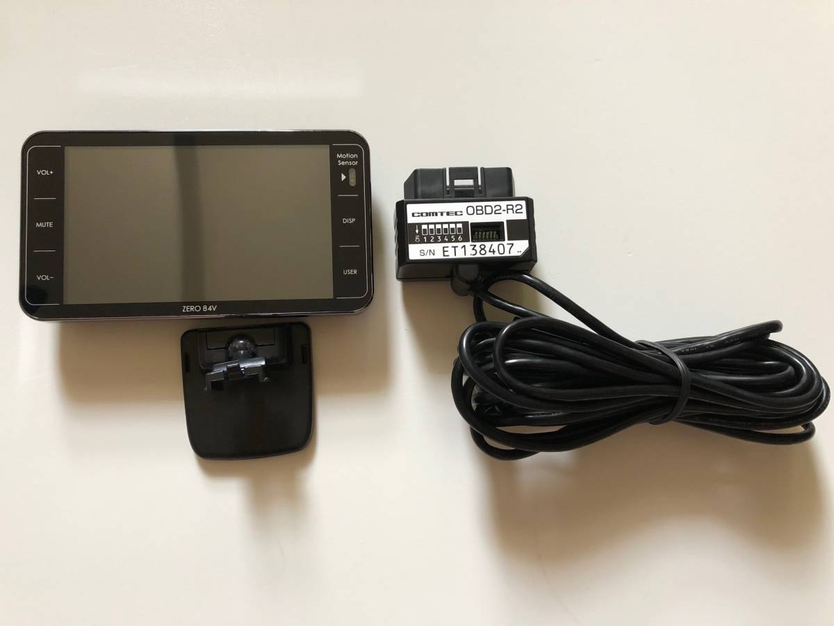 COMTEC コムテック ZERO 84V OBD2-R2接続アダプターセット ジャンク品