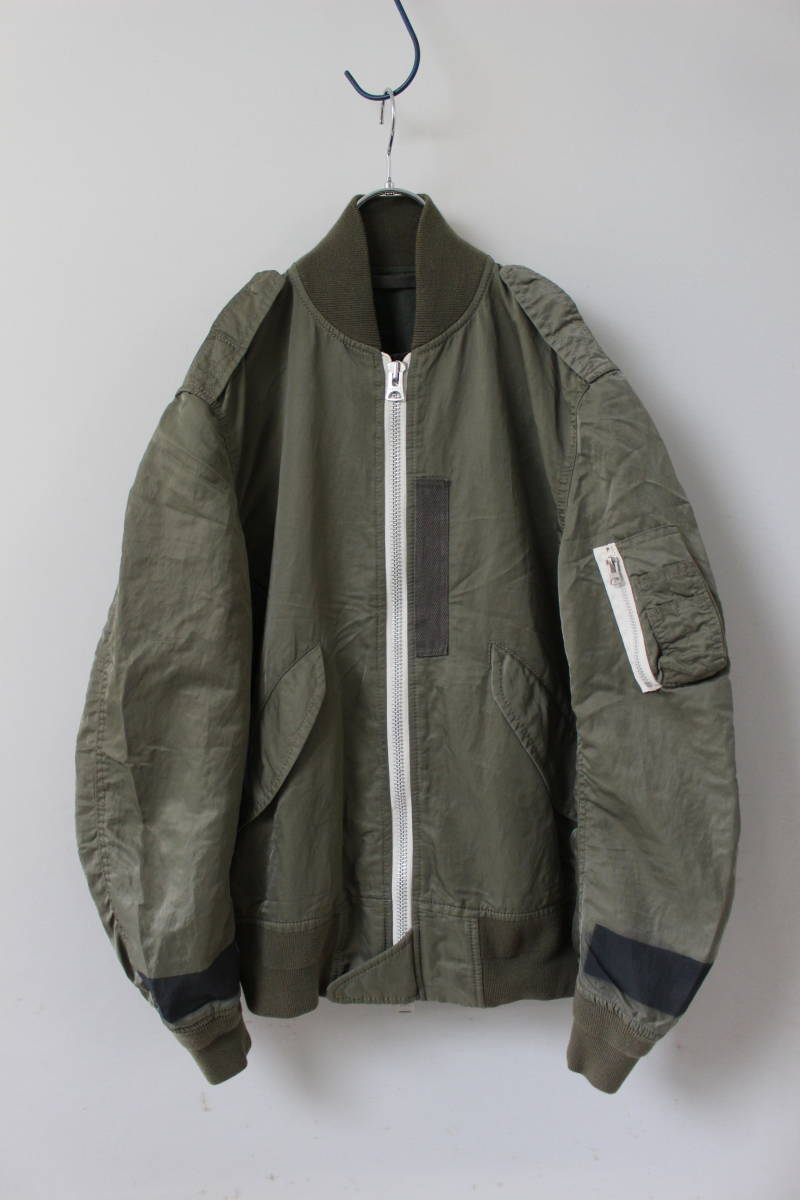 2018ss/サカイ sacai/メンズ/ボンバージャケット/MA-1/ブルゾン/カーキ