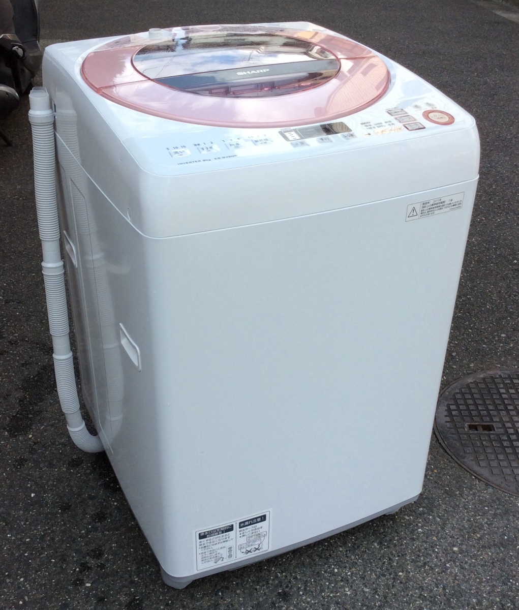 RKGSE-355】特価！シャープ/SHARP/8kg/全自動洗濯機/ES-GV80R-P/中古 
