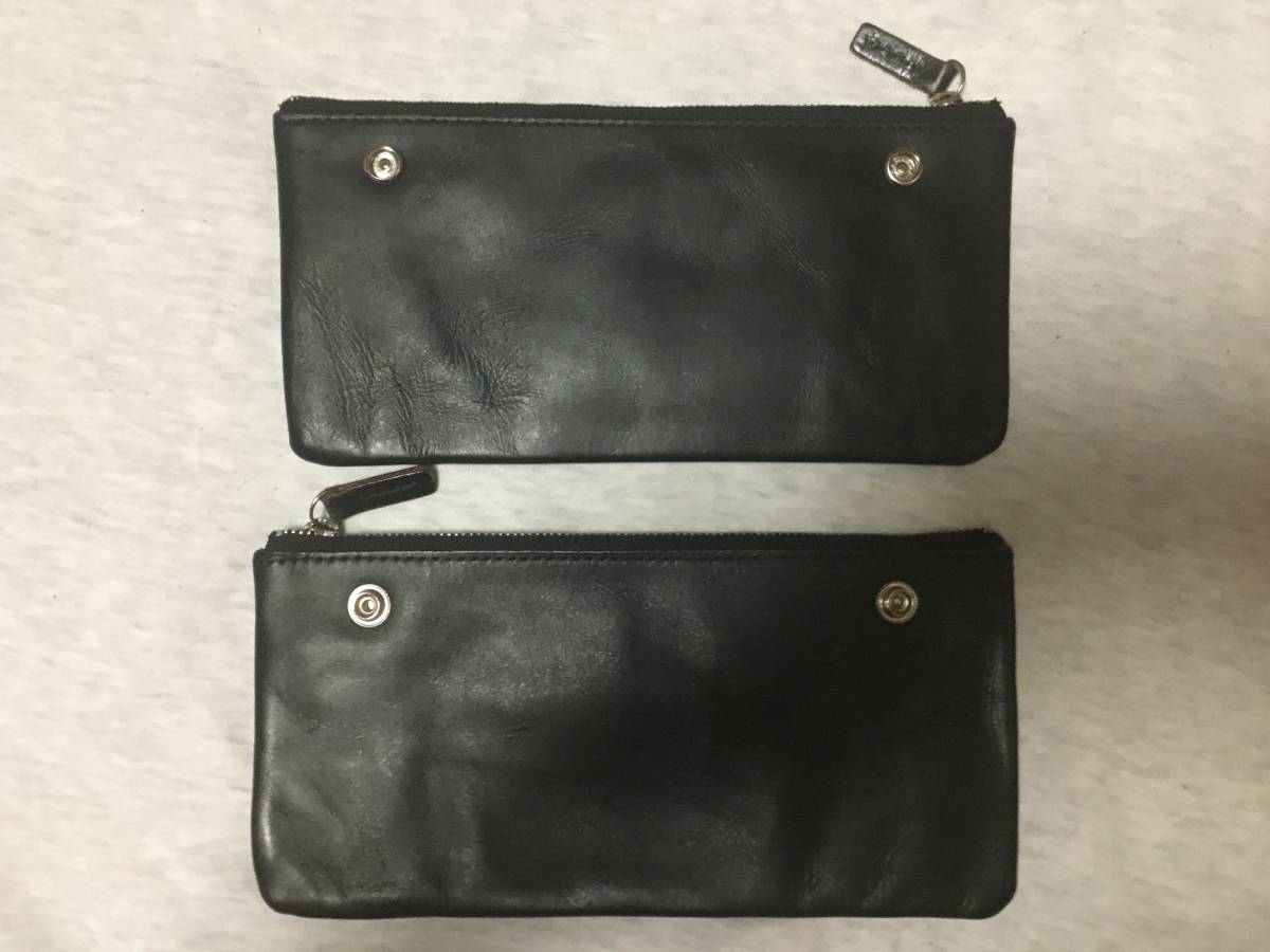 MHL. マーガレットハウエル レザー ツイン ポーチ 長財布 通帳ケース 