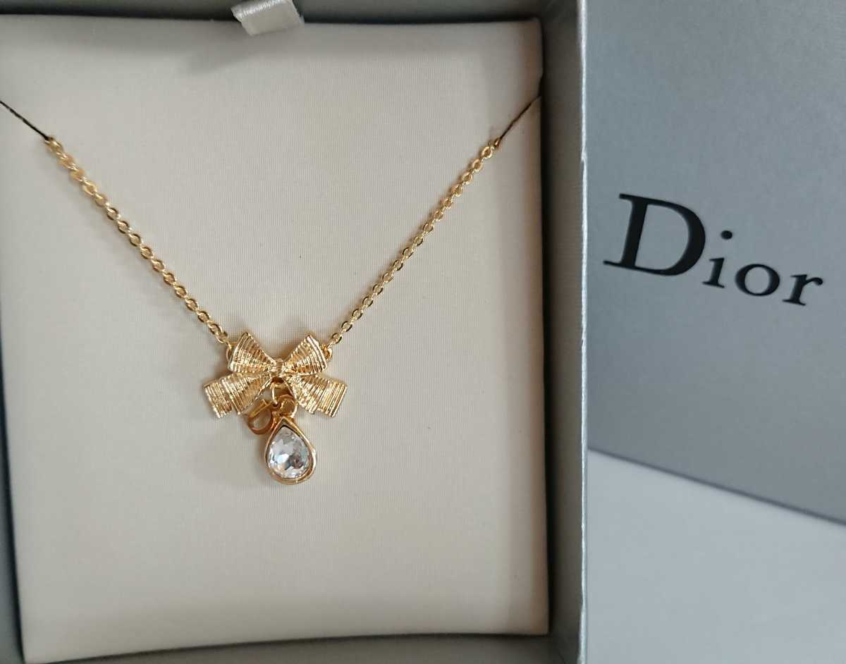 Christian Dior クリスチャン・ディオール ネックレス リボン ハート