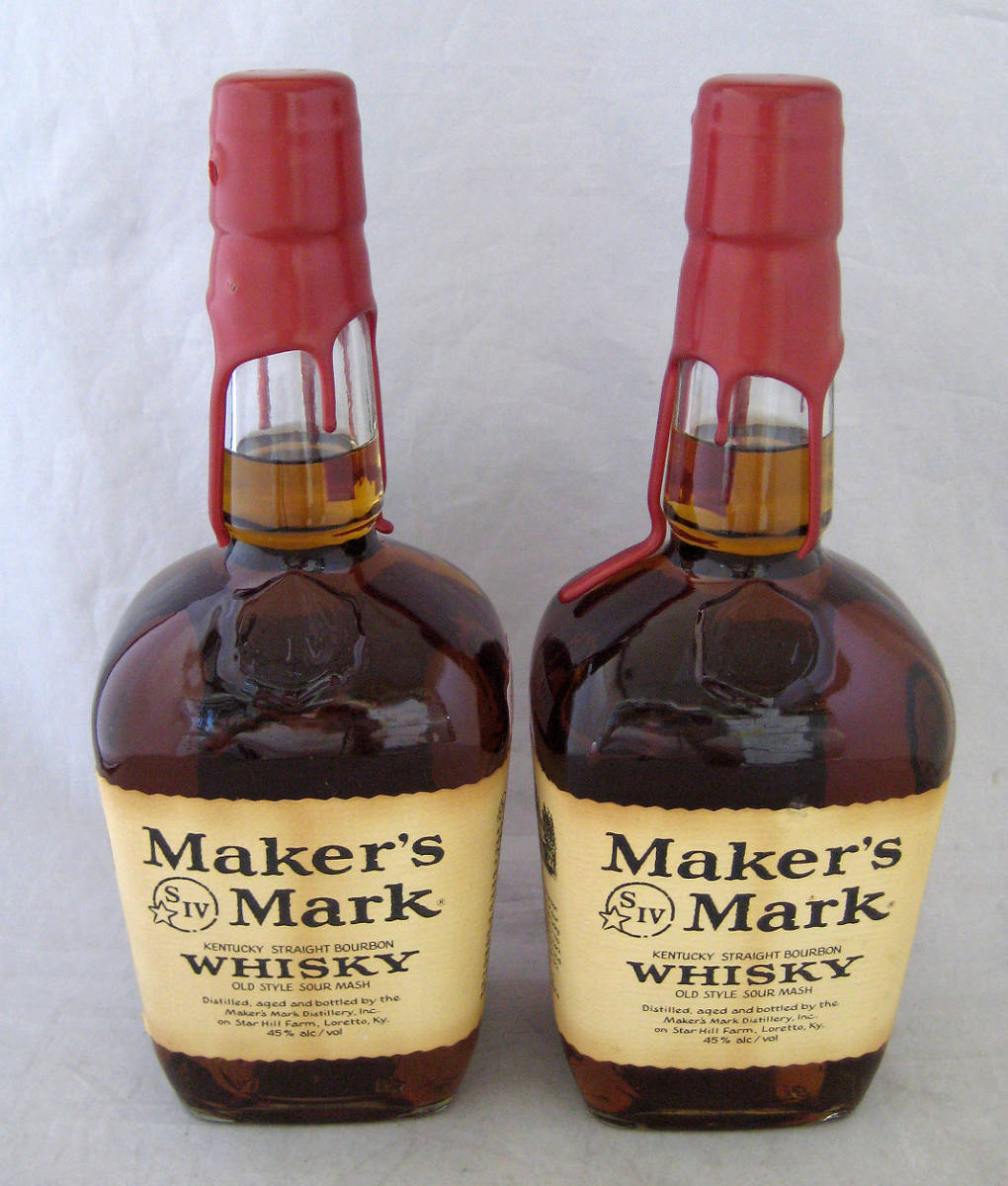  古酒 メーカーズマーク Maker's Mark レッドトップ 750ml 45度 2本セット(バーボン)｜売買されたオークション情報、yahooの商品情報をアーカイブ公開 - オークファン バーボン