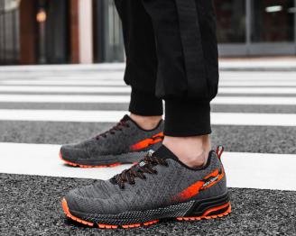 送料無料 日本未発売　ゴルフシューズ 2020年最新モデル　メンズ　プロ　初心者　通気性　 Gray Orange　25.0㎝ :　7　 A3-20-0912-02