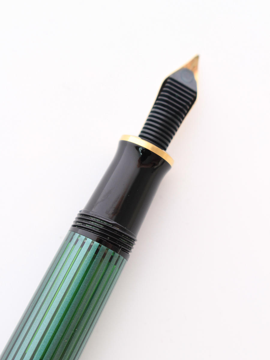ペリカン M400 万年筆 緑縞 スーベレーン 14C-585 Pelikan 系 筆記用具