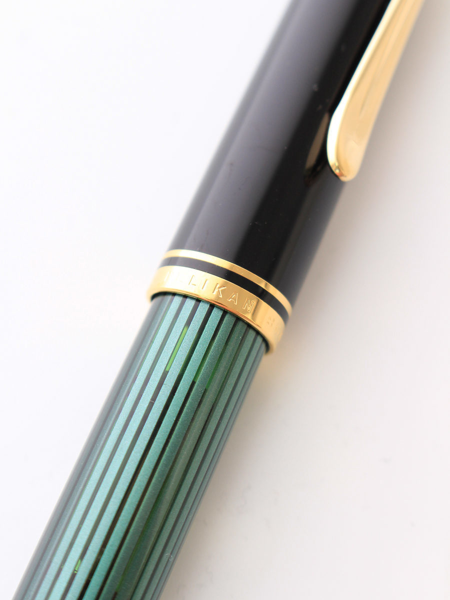 ペリカン M400 万年筆 緑縞 スーベレーン 14C-585 Pelikan 系 筆記用具