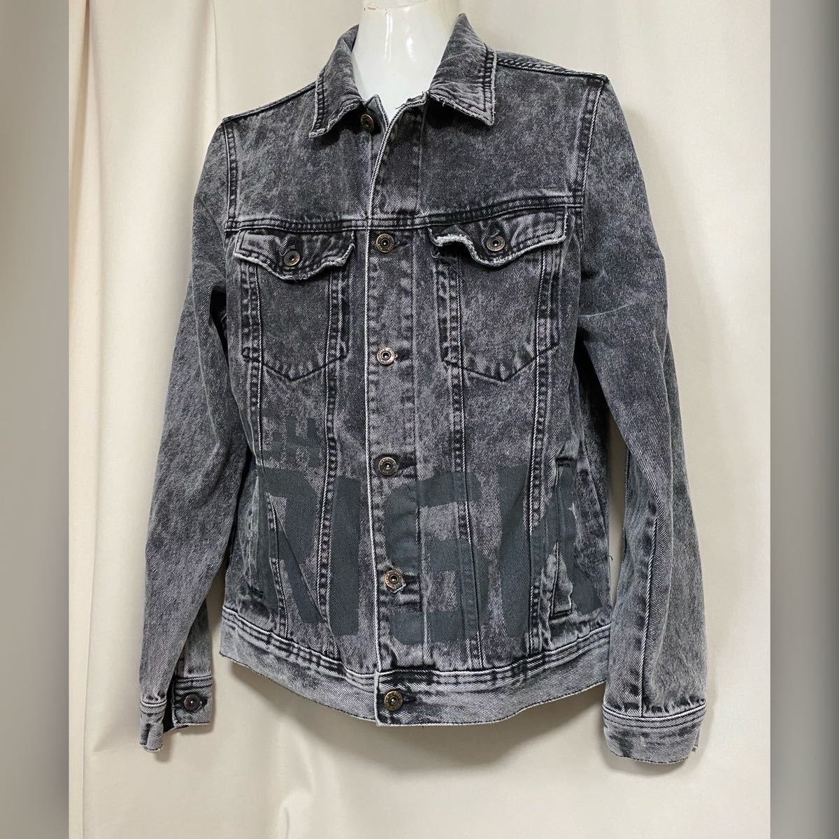 デニムジャケット ZARA - ダメージ加工 ジージャン ペイント加工 ZARA 
