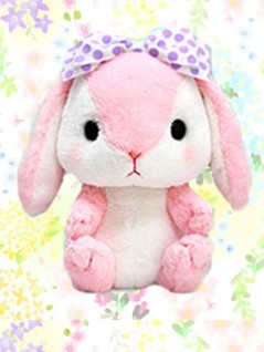 ぽてうさろっぴードロップBIG すとろべりー ピンク 全長42cmビッグ