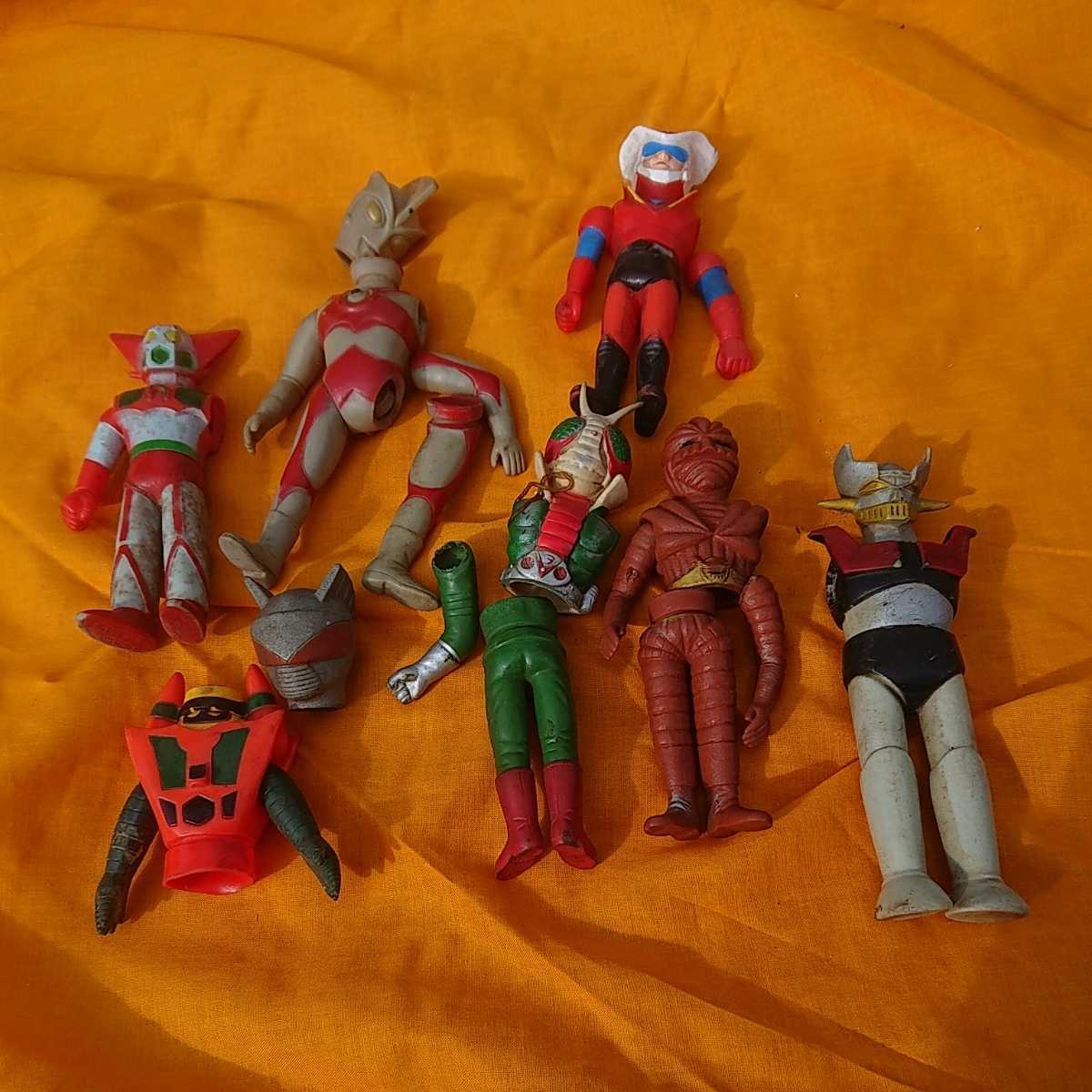 ③当時 マジンガーZ 仮面ライダー ウルトラマン ゲッターロボ ソフビ