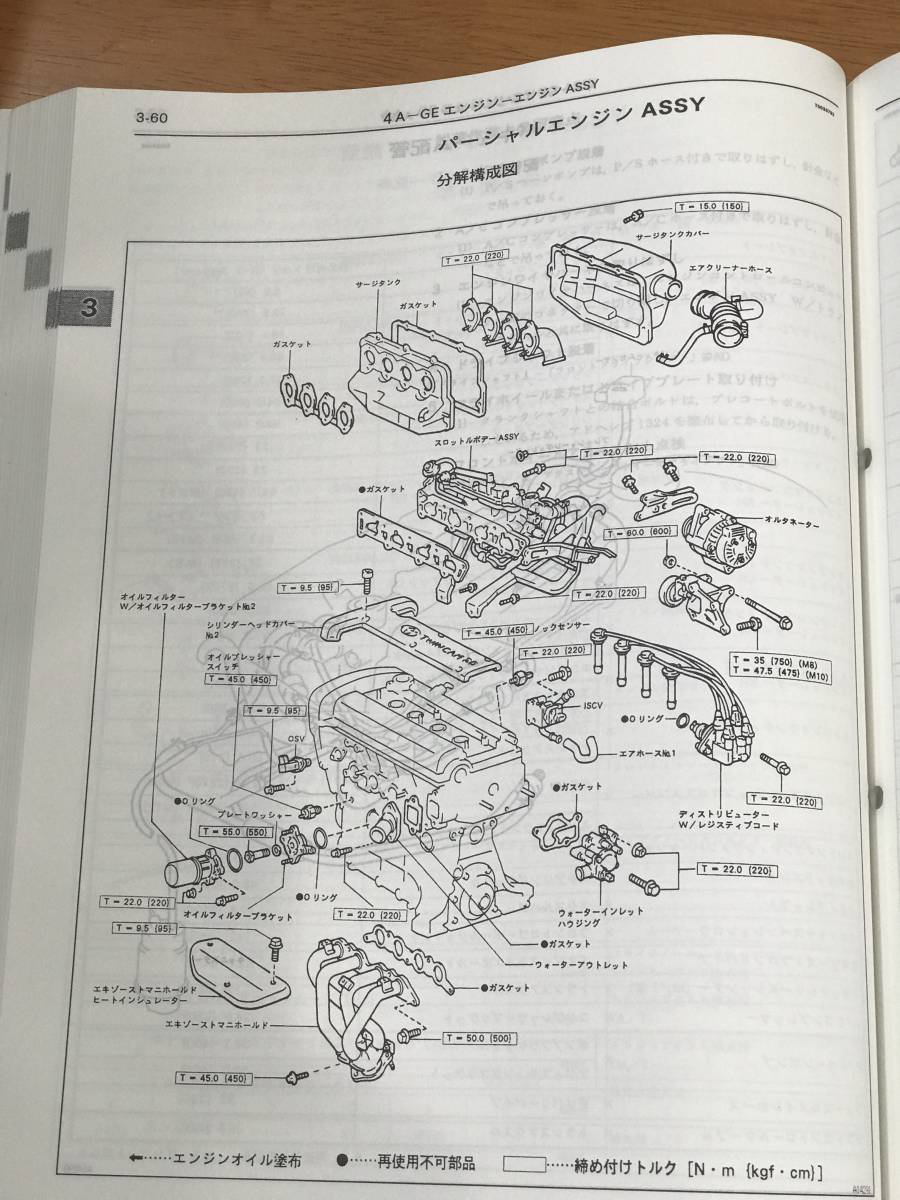 レビン 修理書 AE86 カローラ トヨタ トレノ - AE85 スプリンター