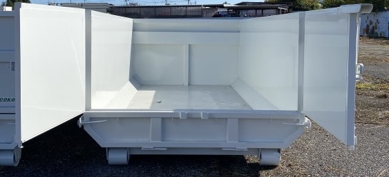 在庫有 アームロール コンテナ8m3 4t 新明和仕様 船底 3枚扉 産廃 