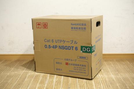未使用 日本製線 0.5-4P NSGDT6(DG)300m Cat6 UTPケーブル LANケーブル