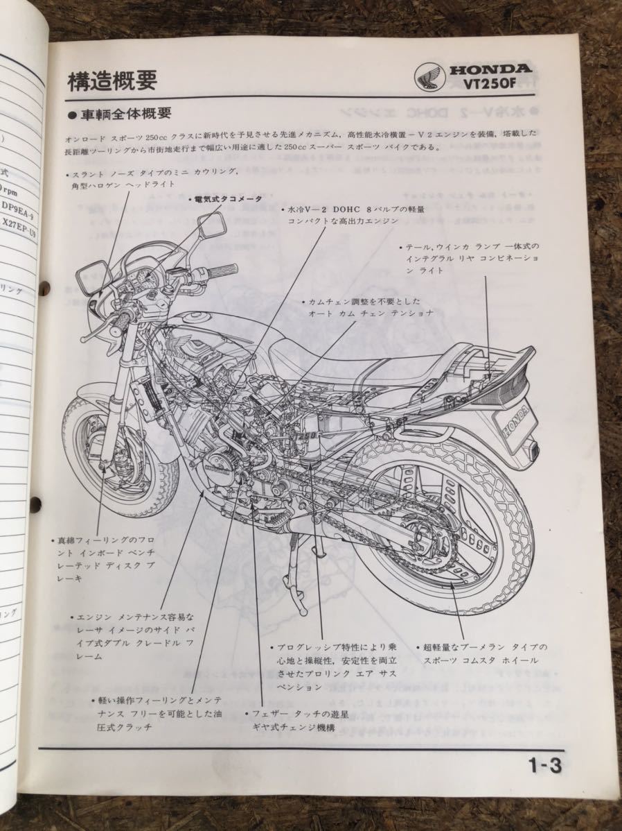 サービスマニュアル ホンダ VT250F MC08 HONDA VT250FC(MC08) メルカリ