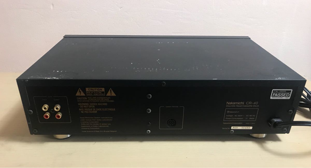 ナカミチ Nakamichi カセットデッキ CR-40 一応再生のみ動作確認済み