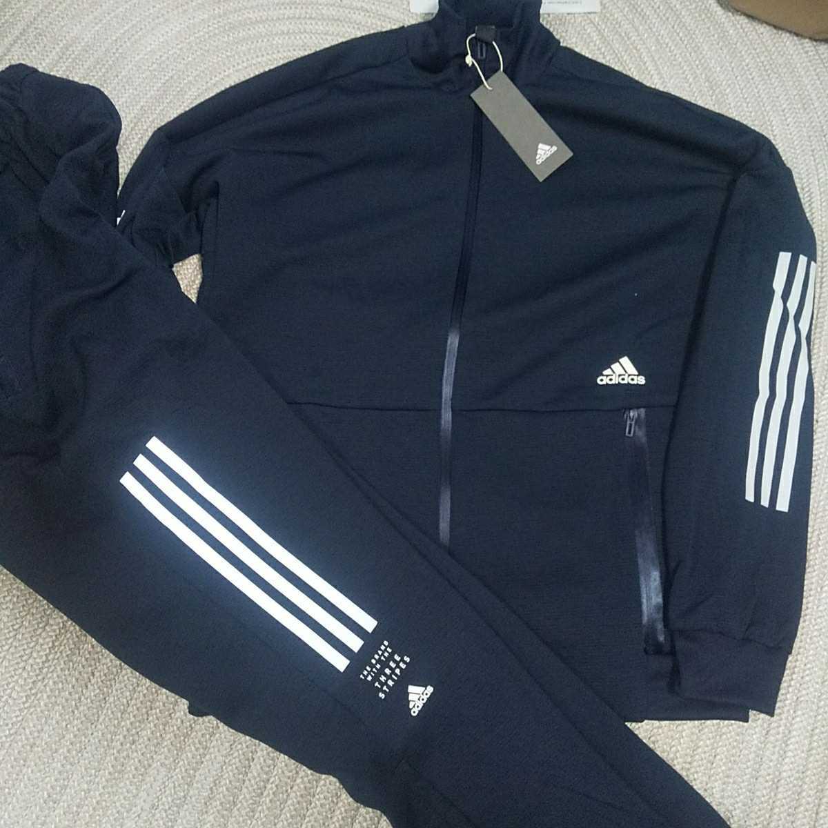 新品，本物保証 定価17798 adidas テック スリーストライプ セットアップ O XL AEROREADY ジャージ ジャケット パンツ アディダス 紺 国内正規品 上下(アディダス)｜売買されたオークション情報、yahooの商品情報を ジャージ