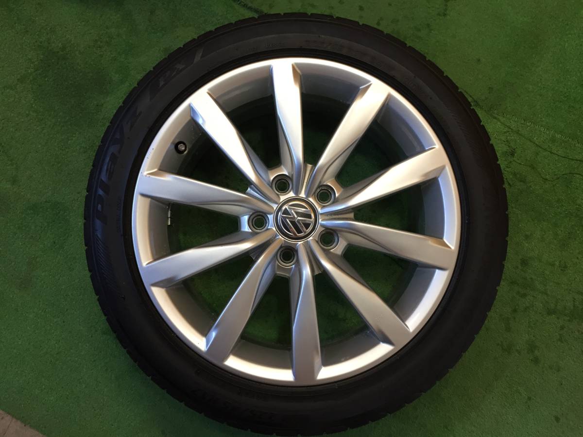 ゴルフ7 ハイライン フォルクスワーゲン 純正17×7J+ バリ溝山！VW 0