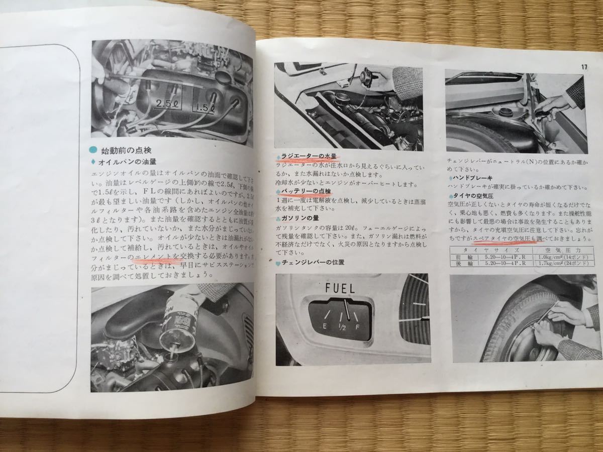 マツダ キャロル360 使用説明書 旧 ポーターキャブ 最初期？マツダ 