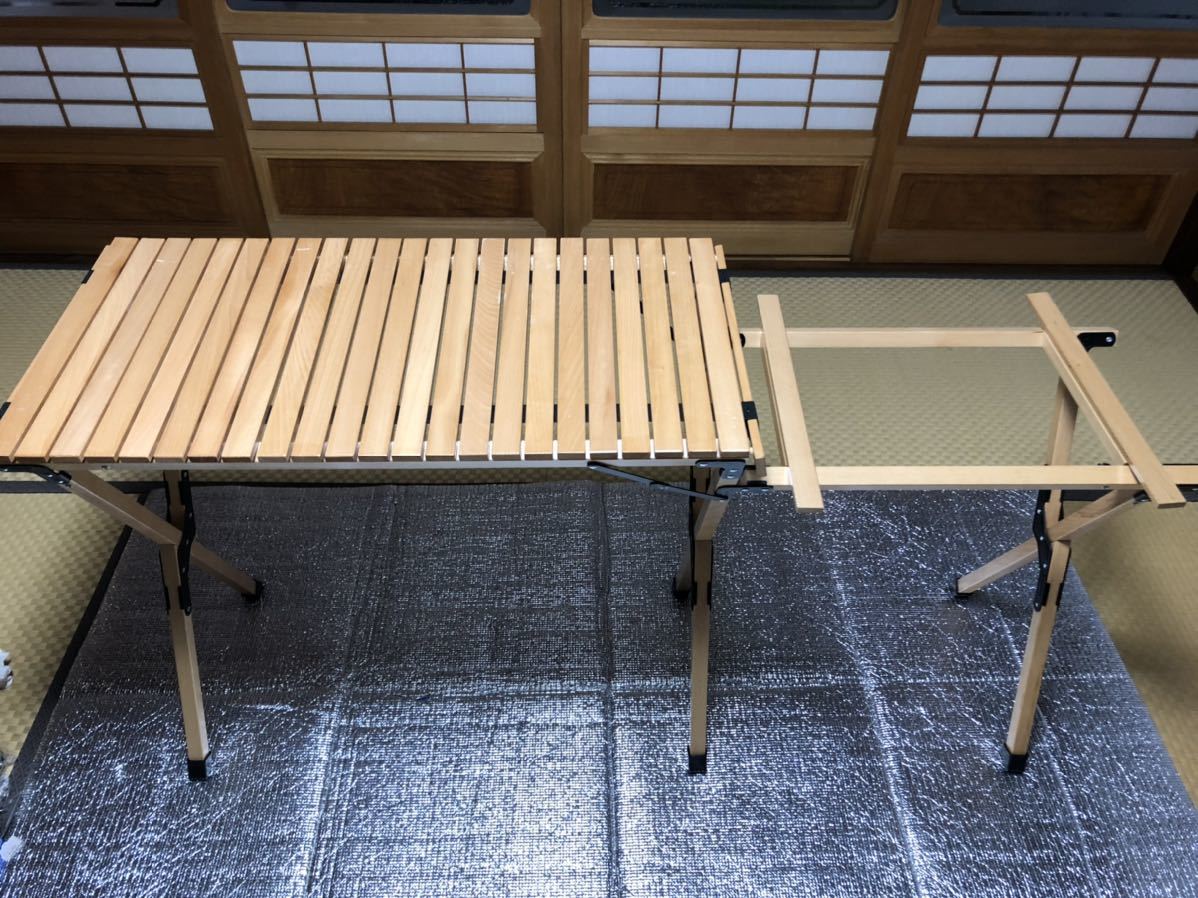 最新作，お買い得 展示品 FIELDOOR ウッドロールトップ キッチンテーブル ツーバーナー対応 天然木 コンパクト 収納 簡単組立 収納バッグ付(テーブル)｜売買されたオークション情報、yahooの商品情報をアーカイ その他