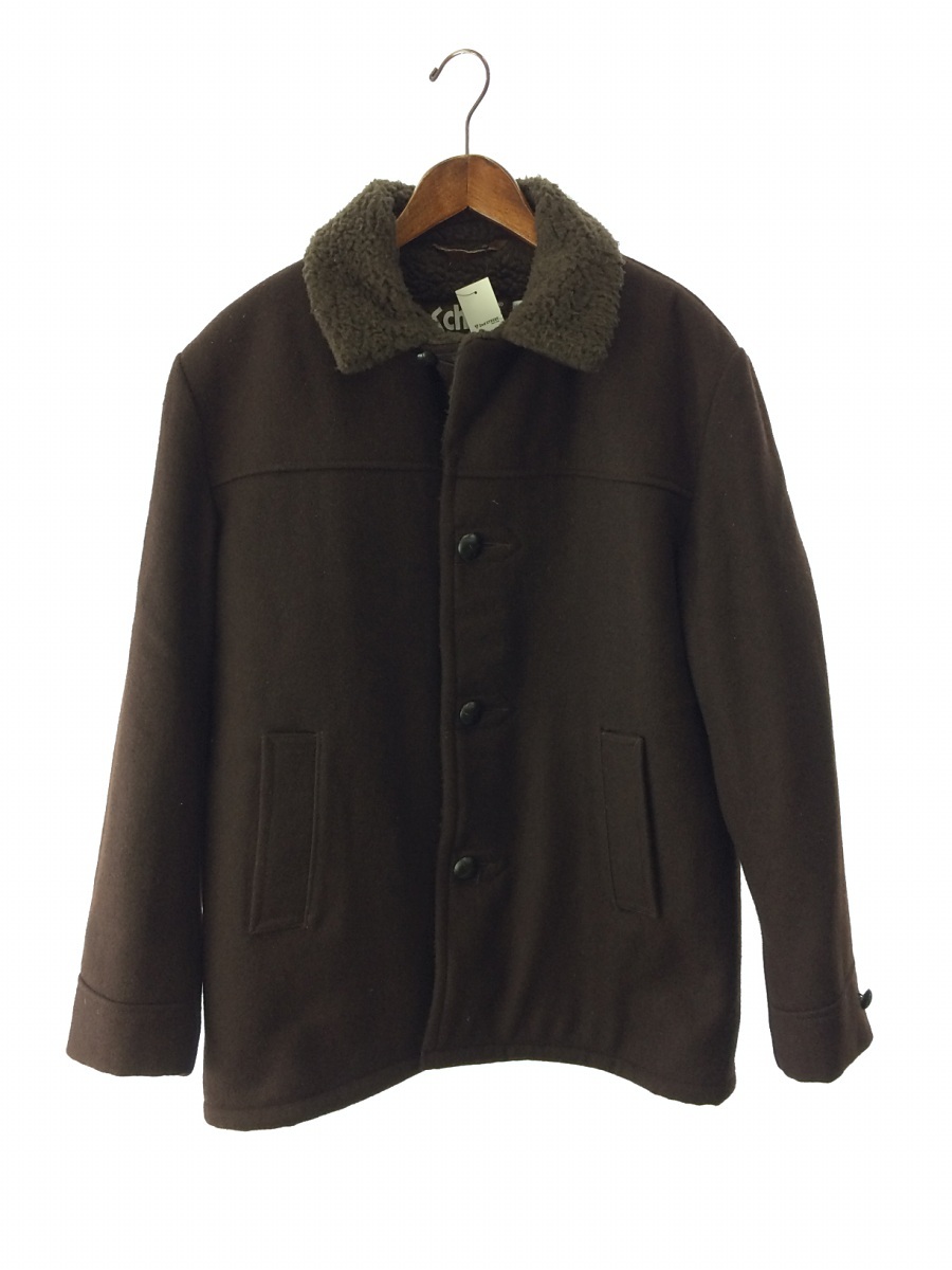 Schott◇裏ボアウールランチコート/SIZE:40/ウール/ブラウン/無地 90s Schott◇裏ボアウールランチコート/SIZE:40/ウール/ブラウン/無地 90s