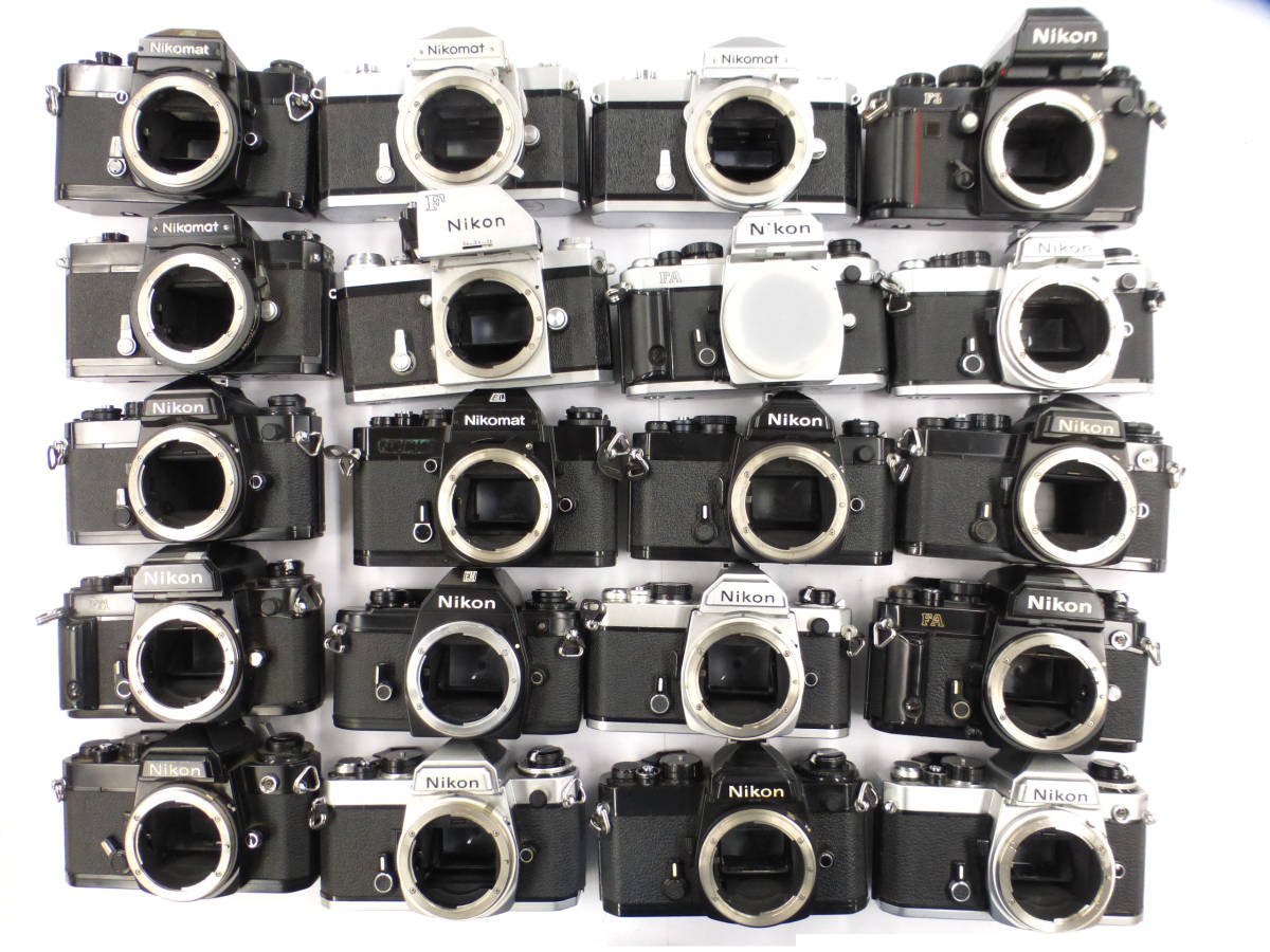 ジャンク カメラ Nikon F F3 FTN FA FE FM EM EL まとめて 大量セット 20台 動作未確認 (J1188U) 同梱発送不可