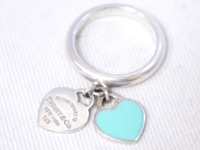 お買い得，人気 ティファニー TIFFANY&Co.シルバーSV925 リターントゥハート リング #9 ダブルハート ブルー ハート(シルバー)｜売買されたオークション情報、yahooの商品情報をアーカイブ公開 - オークファン シルバー