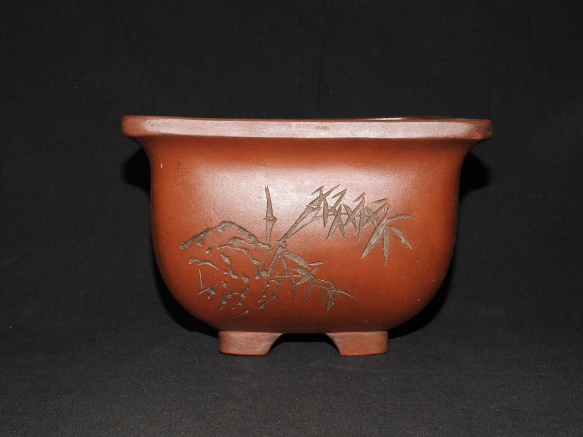 中国宜興 植木鉢 朱泥のYahoo!オークション(旧ヤフオク!)の相場 白泥