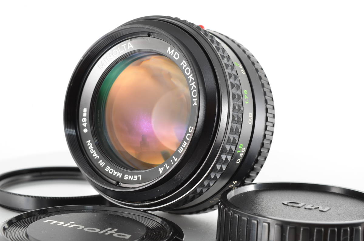 最安値，HOT ミノルタ MINOLTA MD ROKKOR 50mm f1.4 ♯1202 付属品多数(ミノルタ)｜売買されたオークション情報、yahooの商品情報をアーカイブ公開 - オークファン ミノルタ