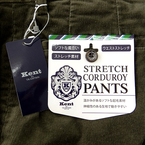 新品 ケントイントラディション ストレッチ コーデュロイ パンツ 88(XL