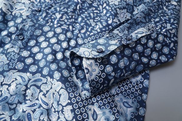 W7617//イタリア製*エトロ/ETRO*メンズ/ペイズリー柄/長袖シャツ