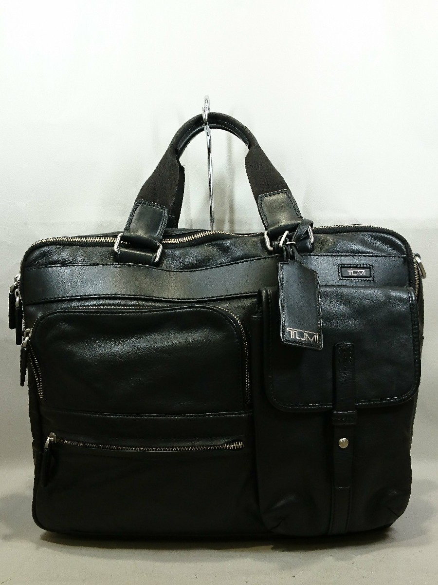TUMI ビジネスバック 68140D TUMI◇68140D/LAREDO/ラレード/ブリーフケース/レザー/黒/ブラック