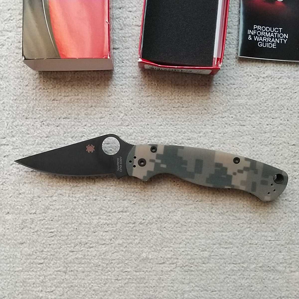 【2026，豊富な】 Spyderco スパイダルコ パラミリタリー2 ブラック カモフラハンドル Paramilitary 2(ナイフ)｜売買されたオークション情報、yahooの商品情報をアーカイブ公開 - オークファン その他
