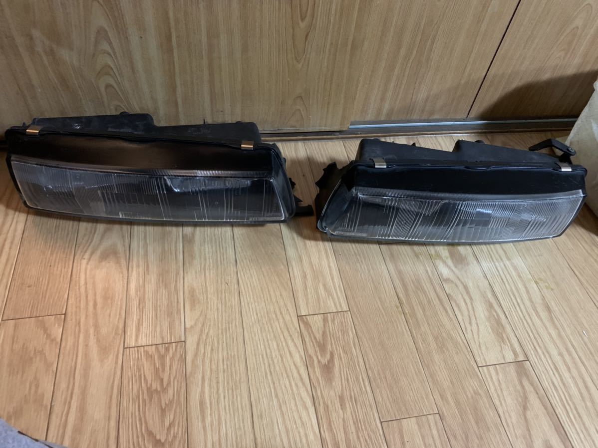 左右 日産 シルビア 角目 純正 ヘッドライト S13 セット ヘッド 希少
