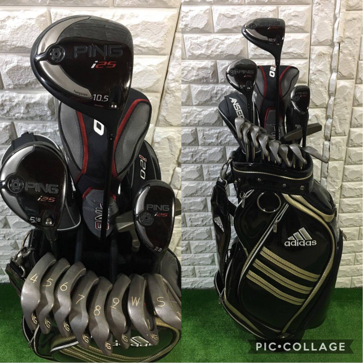 定番，正規品 豪華必見 ピン PING i25等 男性用ゴルフクラブ PINGセット アディダス製 キャディバッグ付(セット)｜売買されたオークション情報、yahooの商品情報をアーカイブ公開 - オークファン 男性右きき用