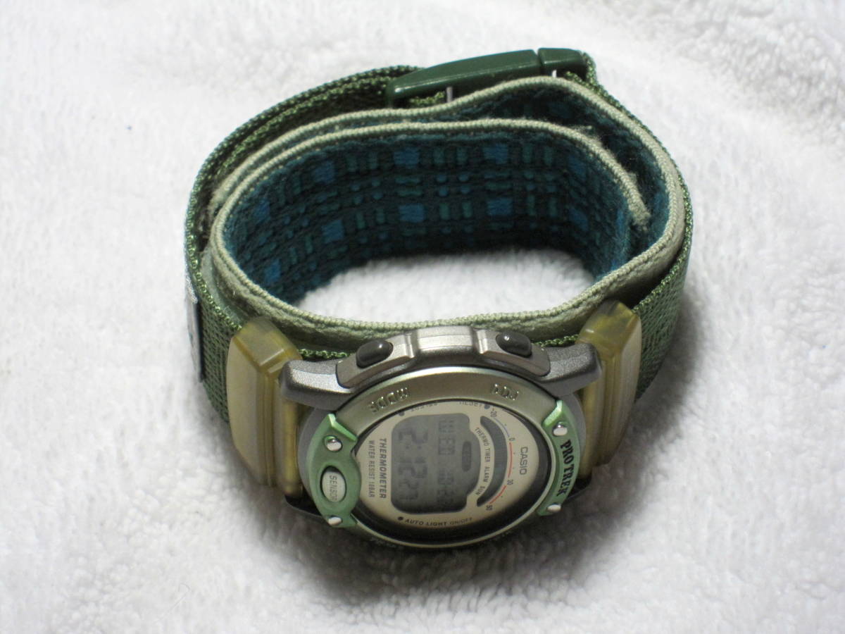 CASIO PROTREK Ley PRL-10 バードライフ 緑 キーウィ 稼動 傷少め 中古
