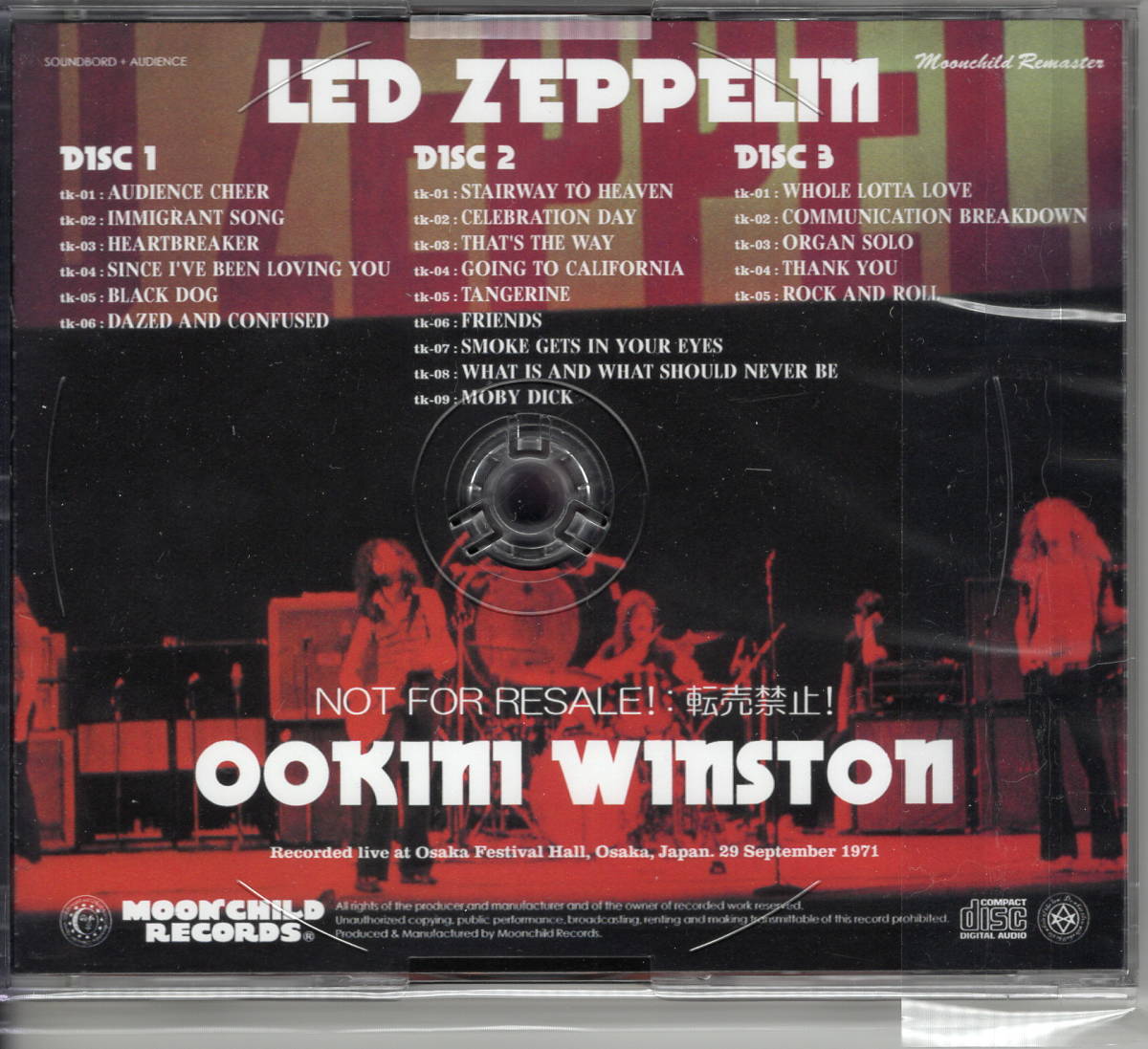 Led Zeppelin Winston ZEPPELIN LED Remaster Live This, : OOKINI 