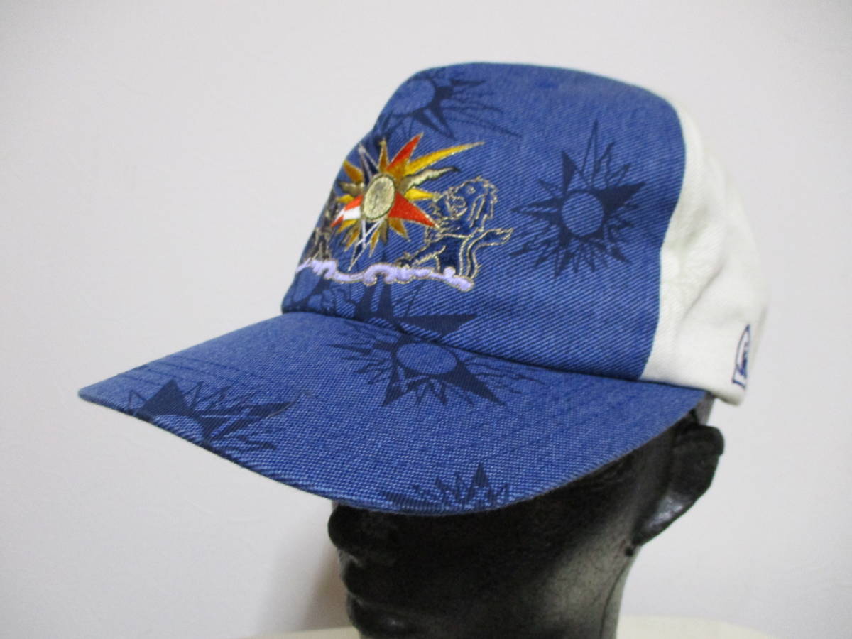 J's ジャンボ尾崎 太陽刺繍 ライオン 総柄 ゴルフキャップ Lサイズ