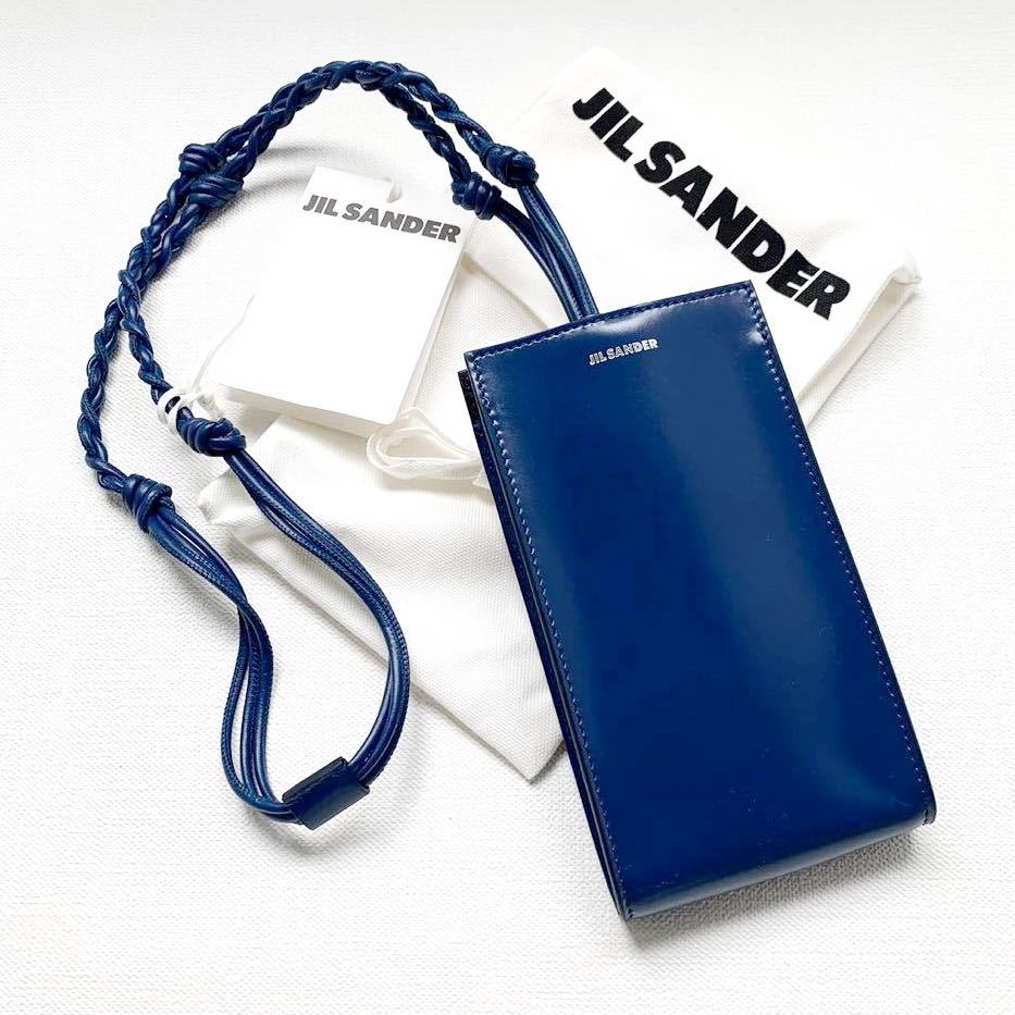 新品 2020AW ジルサンダー JIL SANDER Tangle タングル スモール ショルダー バッグ ポシェット ブルー 青 メンズ レディース