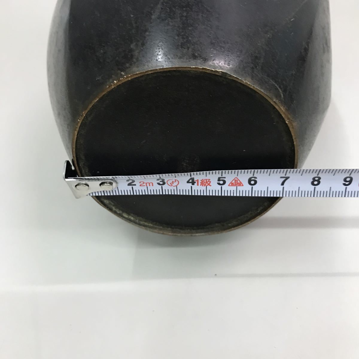 鋳銅花瓶 八島望舟造 中古現状品 (80s) 銅製 金属工芸 【公式通販】