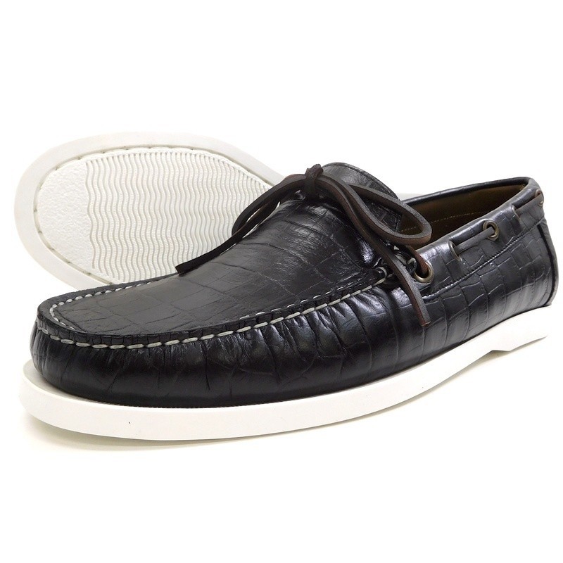 【高品質，限定SALE】 madras MODELLO マドラス モデロ 三越伊勢丹 クロコ型押しレザー ローファー スリッポン レザーシューズ DM8809 黒 42 041 bus2437a(26.0cm)｜売買されたオークション情報、yahooの商品情報をアーカイブ公 26.0cm