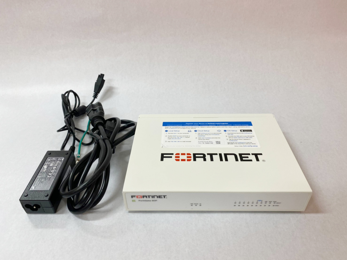 Fortinet FortiGate 60F ハードウェア 36ヶ月統一 ＜中古Sランク 清掃