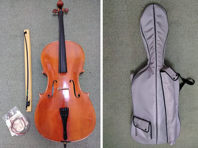 ☆チェロ☆geminiano model5 中国製 ソフトケース付き カーボン弓付き