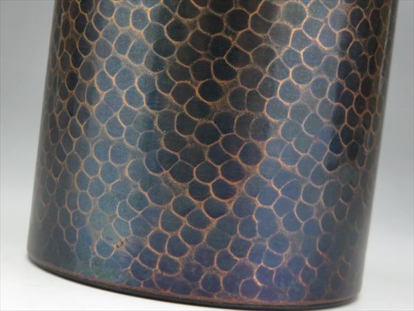 ●新品同等 玉川堂 茶筒 定番 鋲打 紫金色 鎚起銅器 茶道具 美品 黄布 共箱 玉川堂 茶筒 共箱 紫金色 HOT，大得価 鎚起銅器 I-133