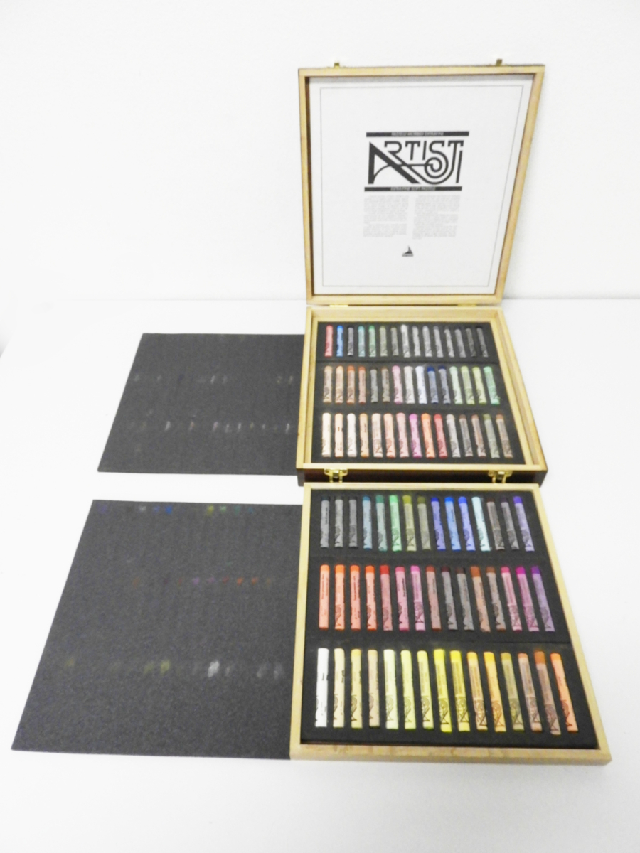 アート用品 マイメリ アーティスティ ソフトパステル 60色 木箱セット