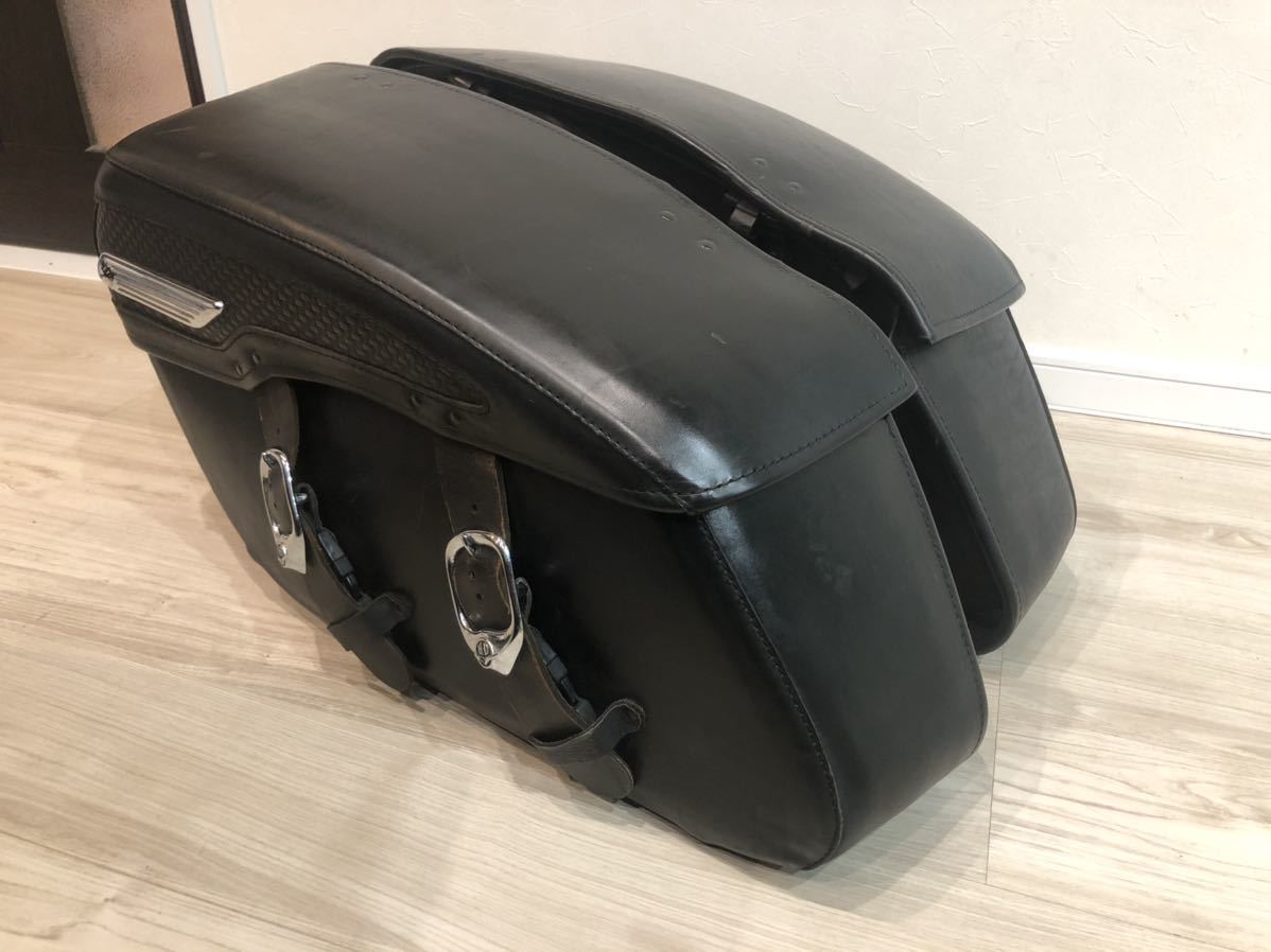 希少】ハーレー ロードキングクラシック純正サドルバッグ パニア FLHR 