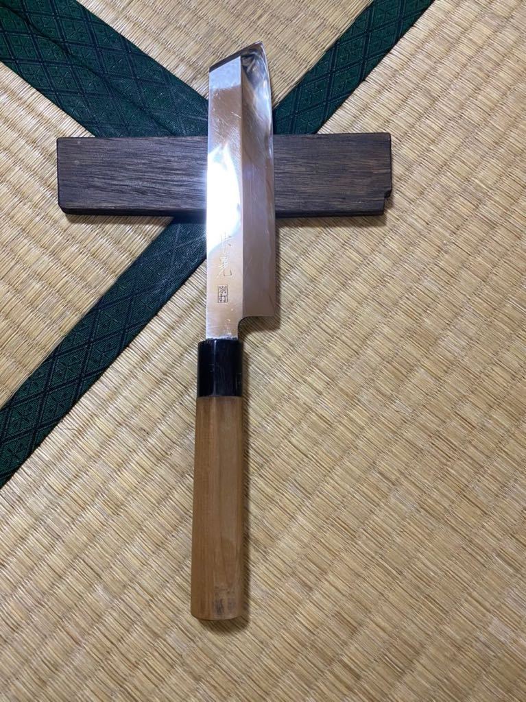 得価，新作 竹晃 別打 切り付け包丁 刃渡り約17㎝ 手作り鞘付き(刺身包丁)｜売買されたオークション情報、yahooの商品情報をアーカイブ公開 - オークファン 包丁