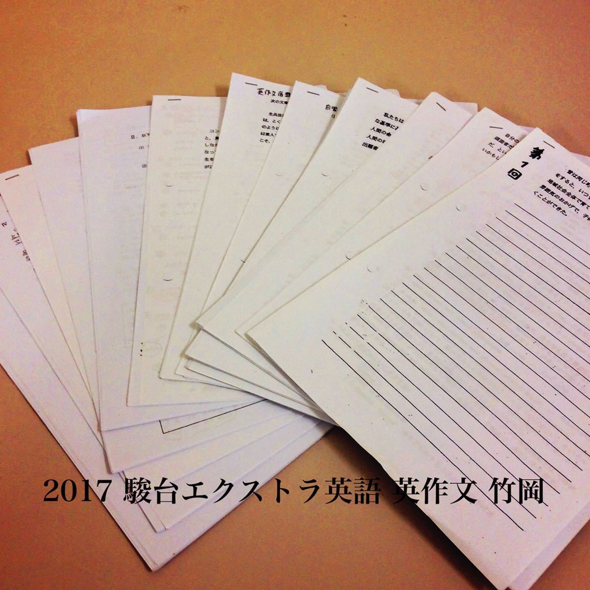 駿台 竹岡広信先生 高3エクストラ英語α 通期 プリントフルセット 竹岡