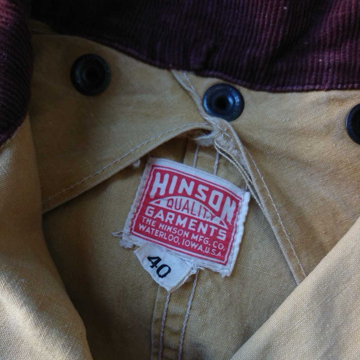 40's - ハンティング Hinson 50s HINSON 50年代 Service ビンテージハンティングジャケット Fresh 犬タグ ヒンソン jacket “HINSON” ハンティングジャケット |ヴインテージ古着屋