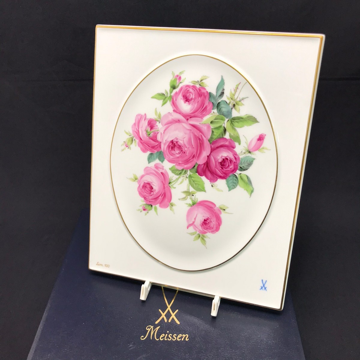 b1463】 Meissen マイセン 陶器 オブジェ 飾りプレート リミテッド