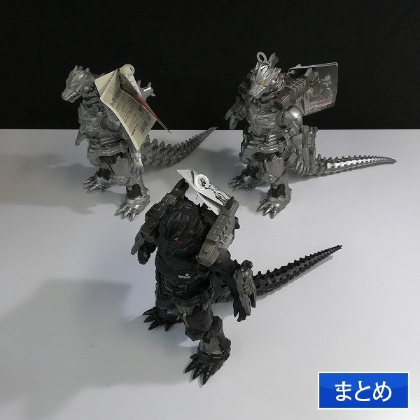 mBD516b [まとめ] ムービーモンスターシリーズ メカゴジラ 2004 3種 タグ付き | ソフビ L