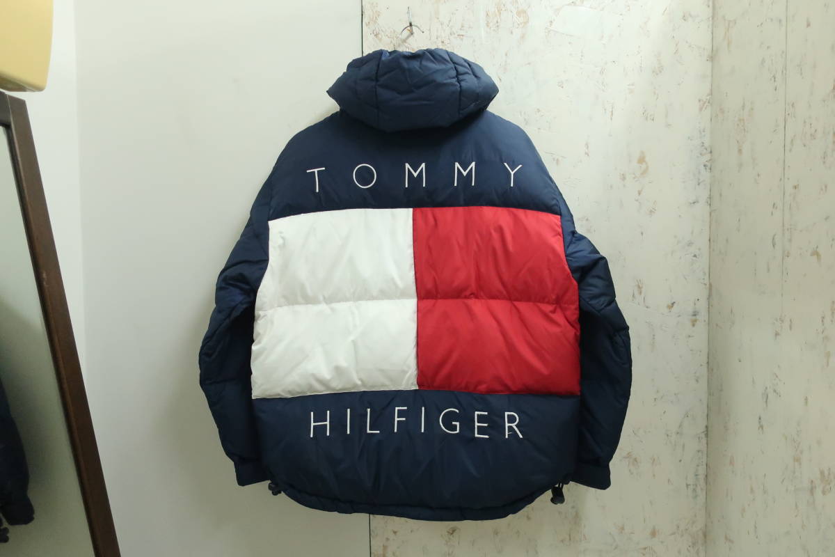 90's TOMMY HILFIGER ビッグフラッグ ダウン ジャケット パーカー