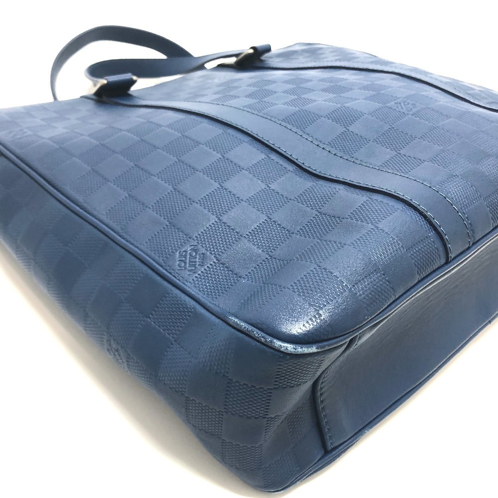 【LOUIS VUITTON】タダオPM ダミエアンフィニ　レザー　ブルー LOUIS タダオPM VUITTON ルイヴィトン N41352 アンフィニ ダミエ
